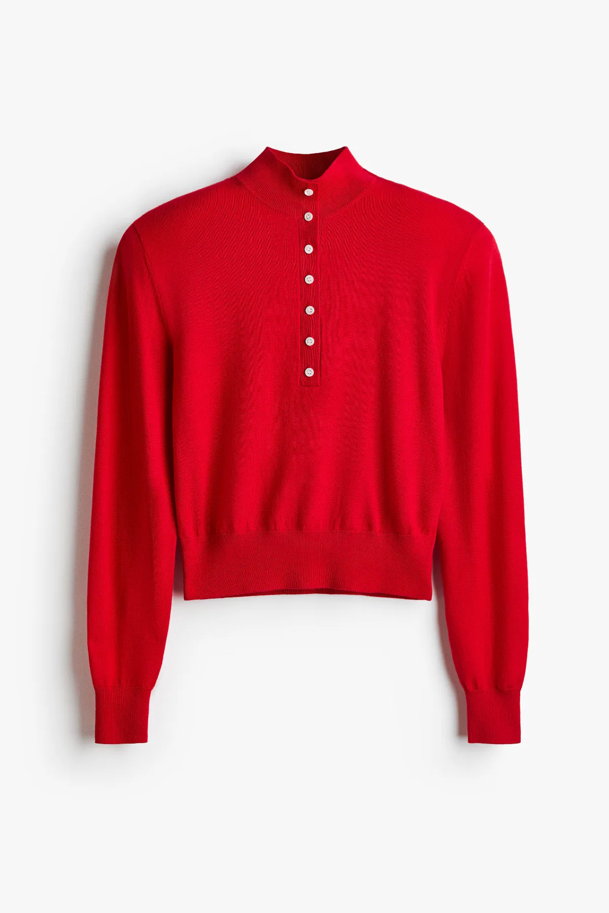 Shoulder-Pad Merino Wool Jumper by H&M