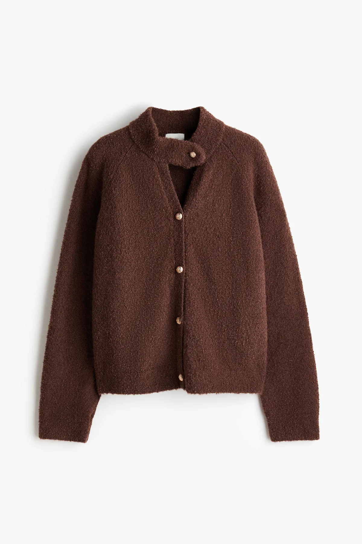 Oversized Bouclé-Knit Cardigan by H&M
