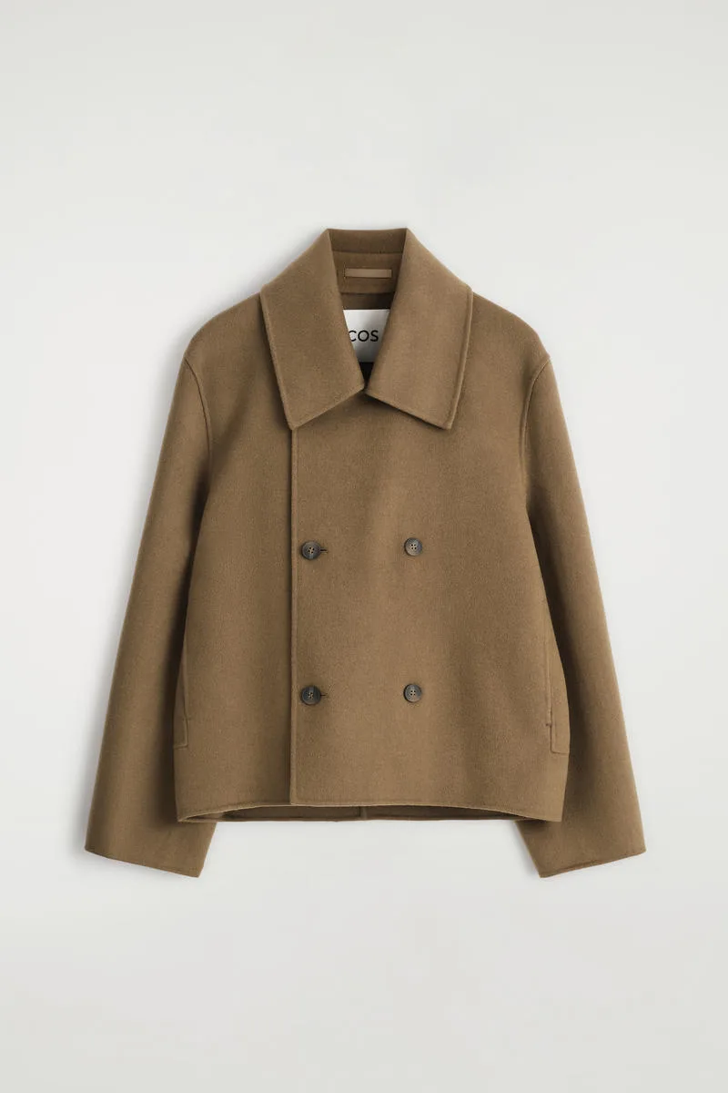 Double-Faced Wool Short Pea Coat by COS
