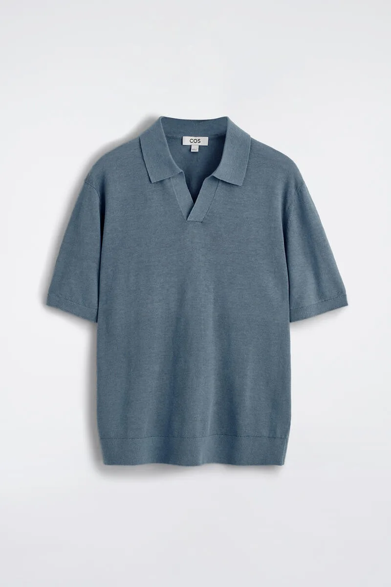 Knitted Linen Polo Shirt by COS