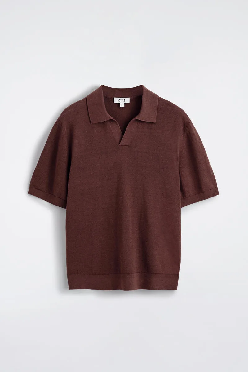 Knitted Linen Polo Shirt by COS