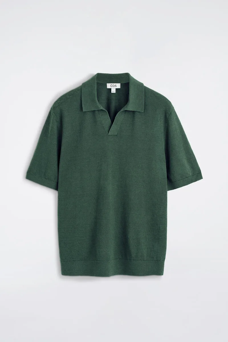 Knitted Linen Polo Shirt by COS