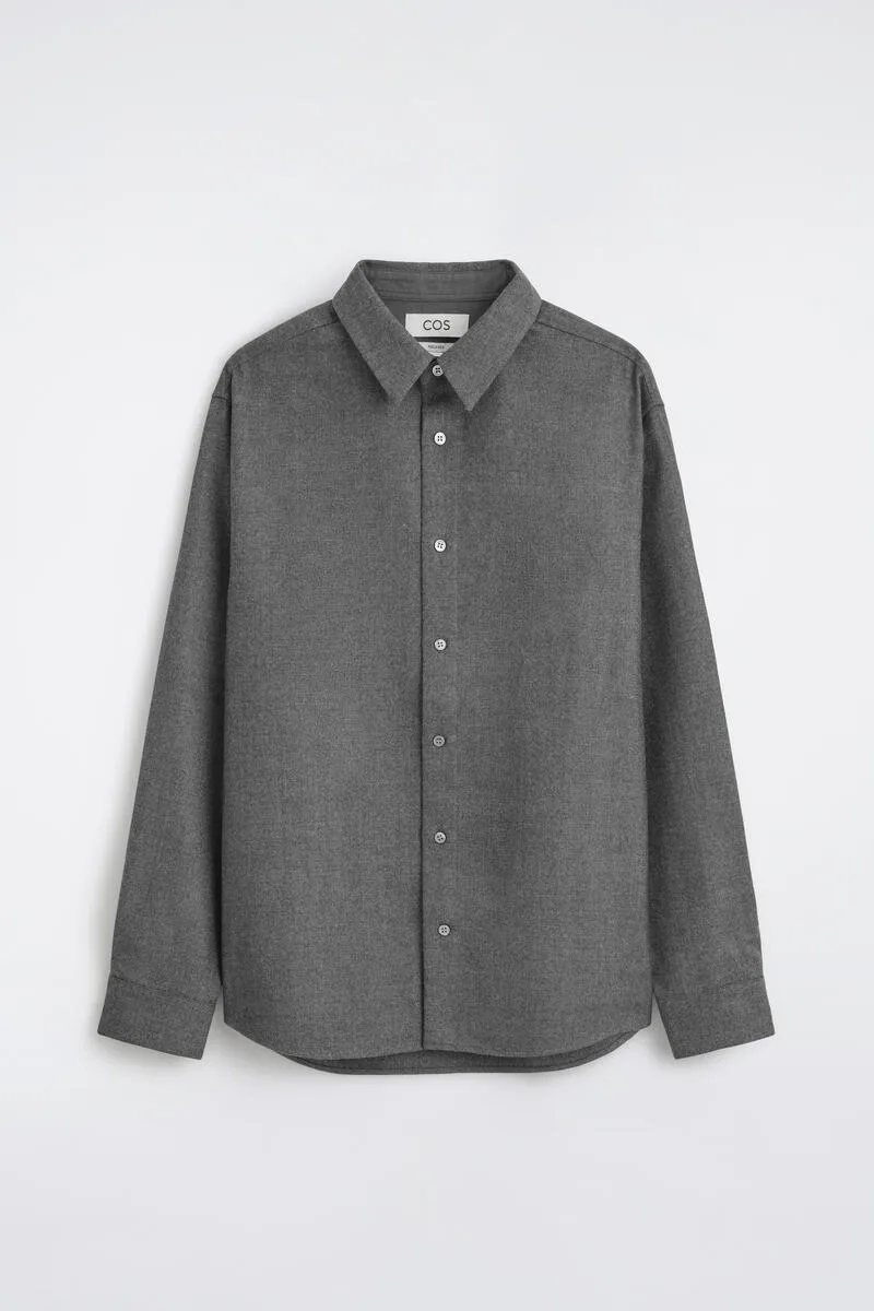 Relaxed Wool-Flannel Shirt by COS