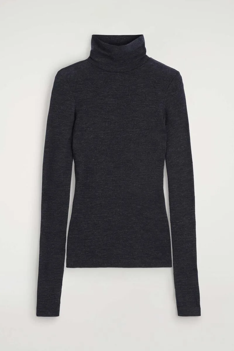 Merino Wool Turtleneck Top by COS