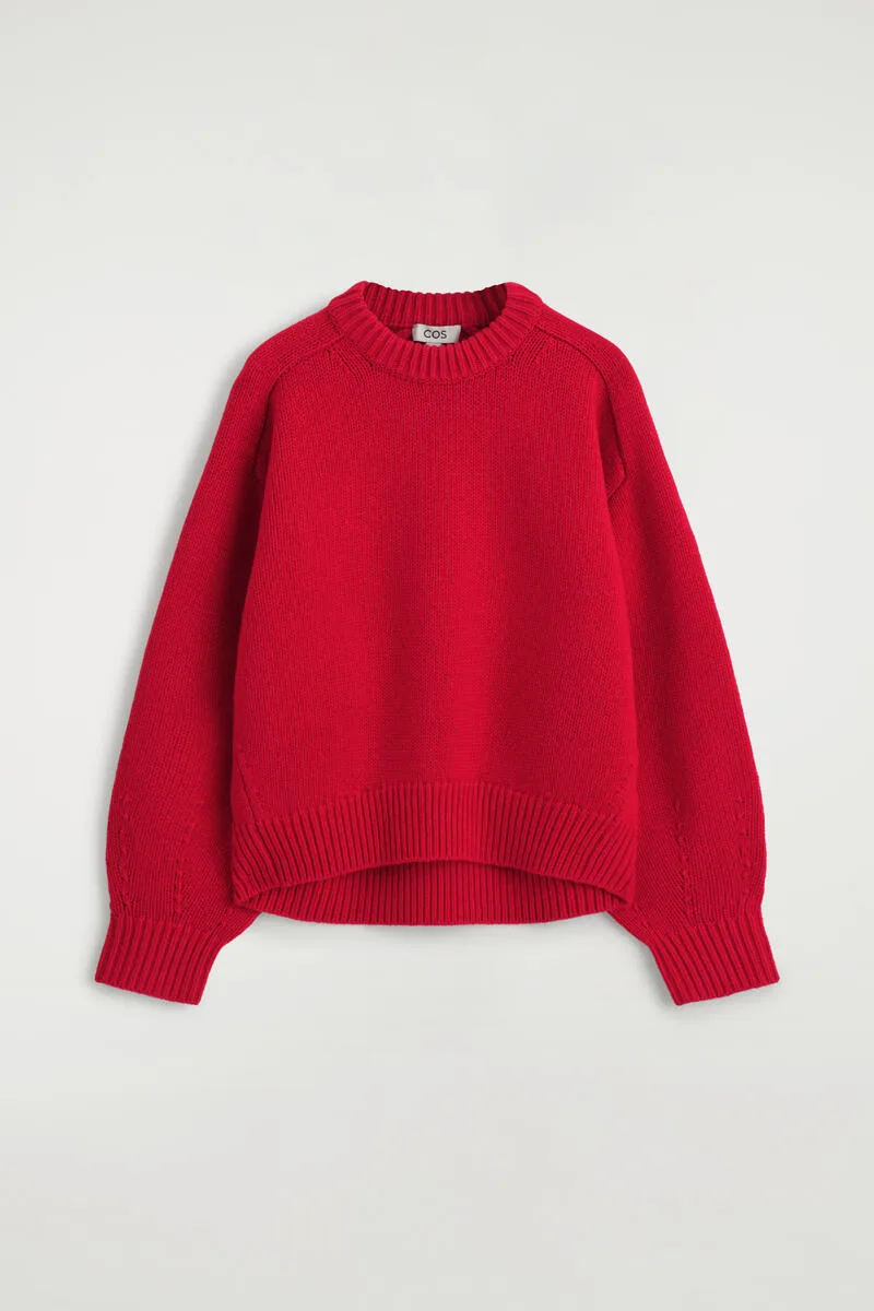 Rounded Wool Crew-Neck Sweater by COS