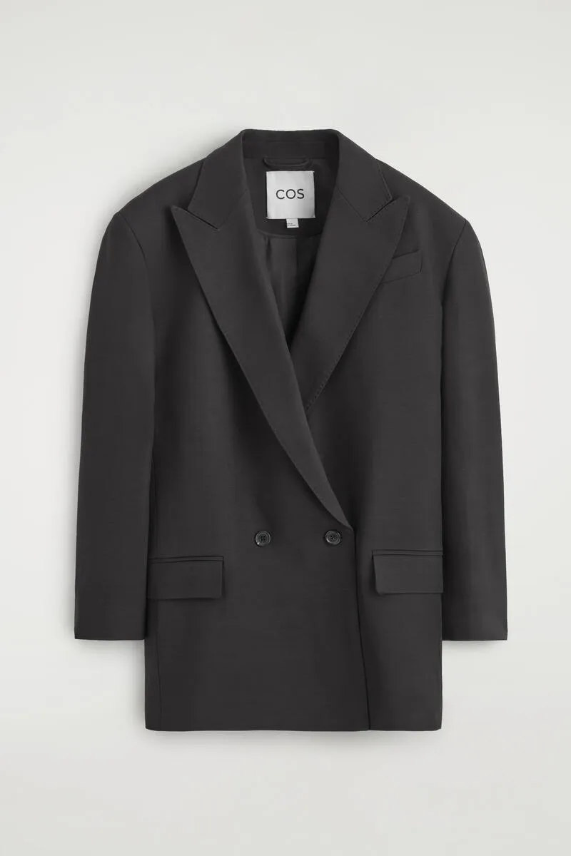 Contrast-Lined Double-Breasted Blazer by COS
