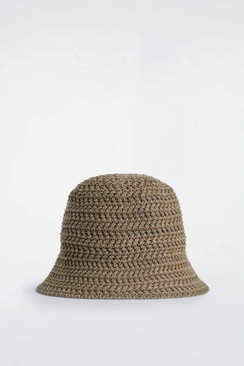 Open-Knit Bucket Hat