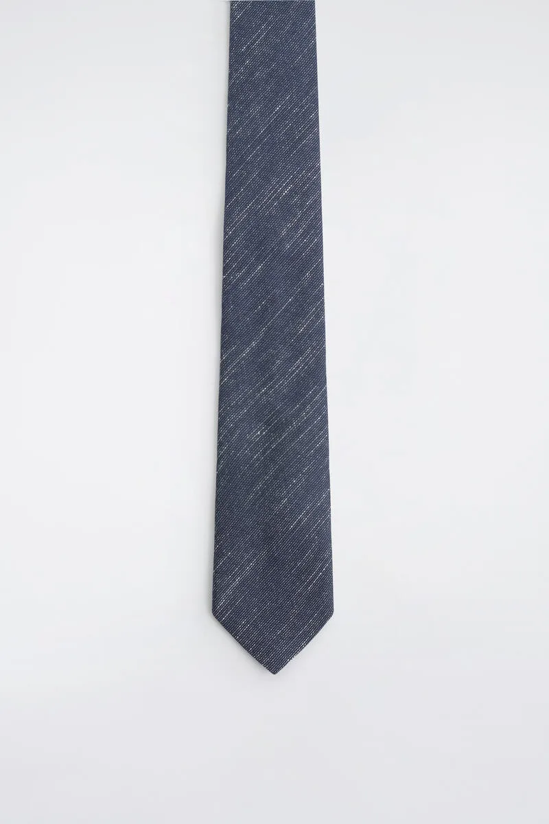 Denim-Effect Silk-Cotton Tie by COS