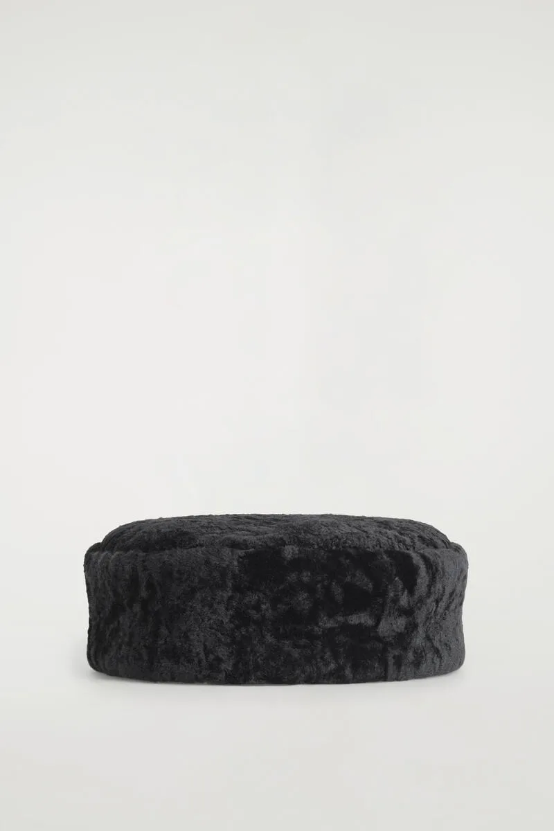 Shearling Pillbox Hat by COS