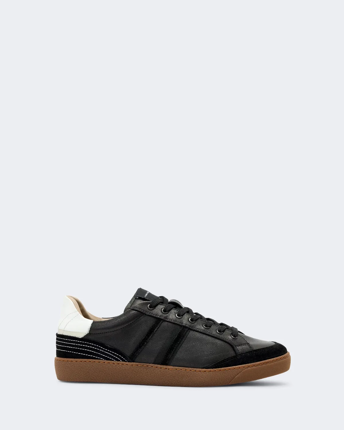 Sheer Contrast Leather Sneakers