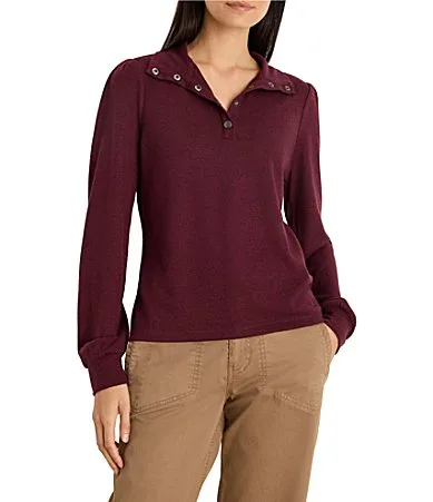 Cozy Long Puff Sleeve Tee by NIC + ZOE