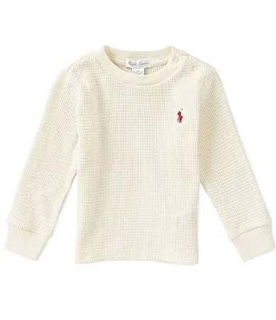 Long-Sleeve Waffle-Knit T-Shirt by Ralph Lauren