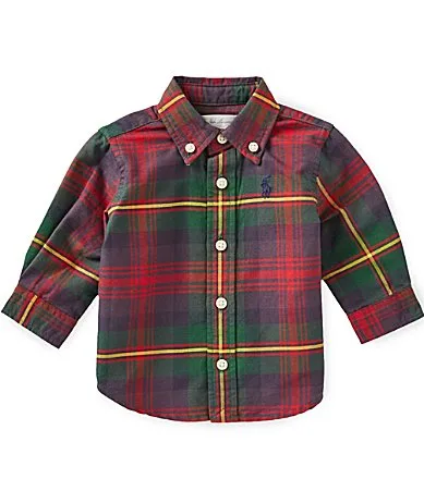 Long-Sleeve Plaid Oxford Shirt by Ralph Lauren