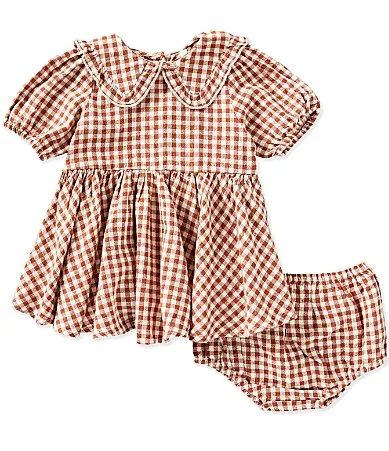 Camille Check Print Dress by Rylee  Cru