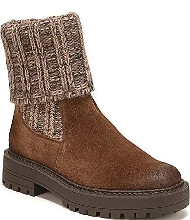 Laguna Suede Ribbed Knit Chelsea Lugged Booties by Sam Edelman