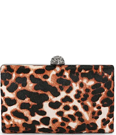 Crystal Kensington Animal Print Clutch Crossbody Bag by Kurt Geiger