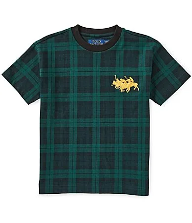 Short Sleeve Big Fit Triple Pony Oversized Cotton Tee by Polo Ralph Lauren
