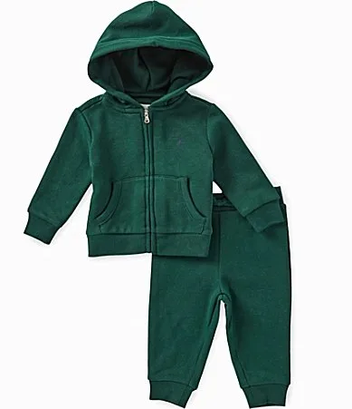 Long Sleeve Fleece Hooded Jacket & Matching Jogger Pants Set by Ralph Lauren