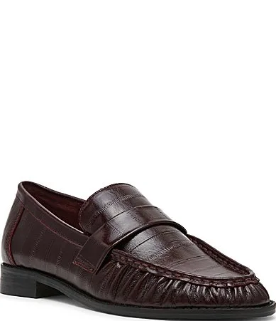 Ronie Eel Embossed Leather Loafers by Steve Madden