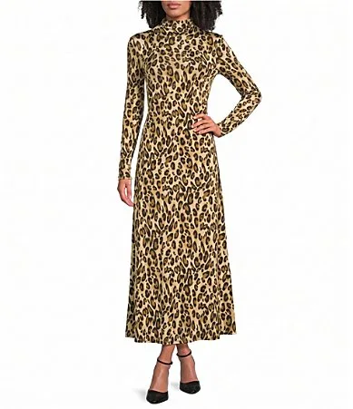 Mlsgirino Animal Stretch Fit & Flare Midi Dress
