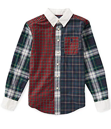 Long Sleeve Plaid Cotton Poplin Fun Shirt by Polo Ralph Lauren