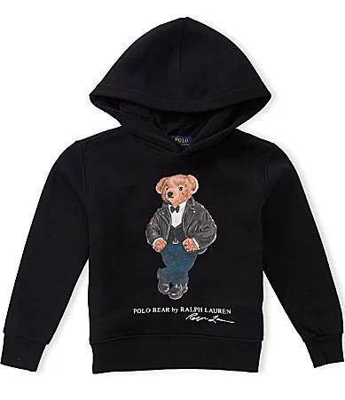 Long Sleeve Graphic Bear Hoodie by Polo Ralph Lauren