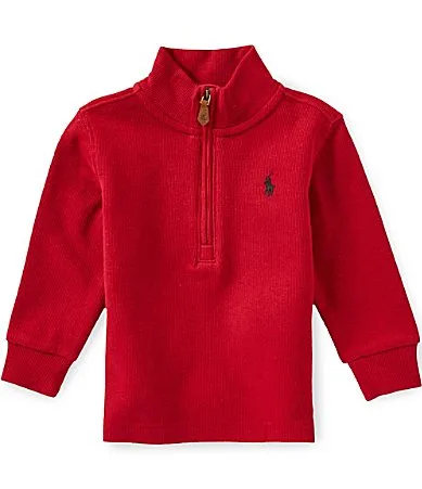 Long-Sleeve Estate-Rib Quarter-Zip Pullover by Ralph Lauren