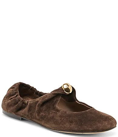 Cornel Suede Ruched Ballet Flats by Dolce Vita