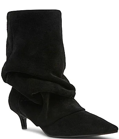 Lennox Suede Slouch Cuff Pointed Toe Booties by Steve Madden