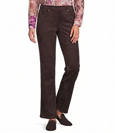 Luxe Faux Suede Straight Leg Pull-On Pants by Allison Daley