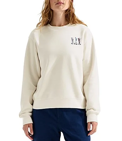 Essential Ski-Embroidered Crew Neck Relax Pullover Sweater by The North Face
