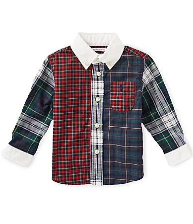Long-Sleeve Plaid Cotton Poplin Fun Shirt by Ralph Lauren