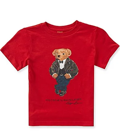 Short Sleeve Polo Bear Cotton Jersey Tee by Polo Ralph Lauren