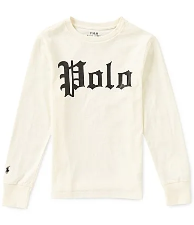 Long Sleeve Logo Cotton T-Shirt by Polo Ralph Lauren