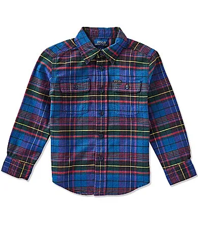 Plaid Brushed Cotton Oxford Work Shirt by Polo Ralph Lauren