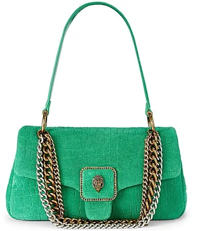 London Suede Mini Pimlico Solid Chain Crossbody Bag by Kurt Geiger