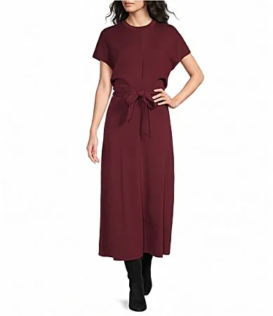 Long Sleeve Drape A-Line Maxi Dress by SPANX