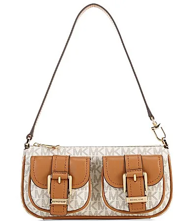Zoe Small Cargo Contrast Trim Pouchette Shoulder Bag by MICHAEL Michael Kors