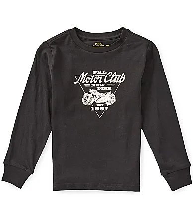 Long Sleeve Cotton Graphic Tee by Polo Ralph Lauren