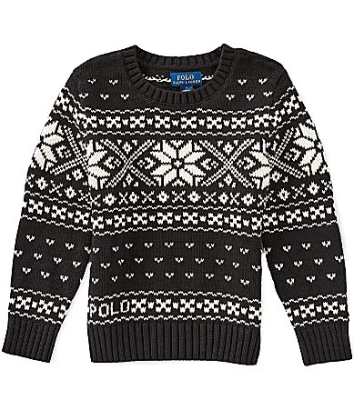 Long Sleeve Snowflake Cotton Sweater by Polo Ralph Lauren
