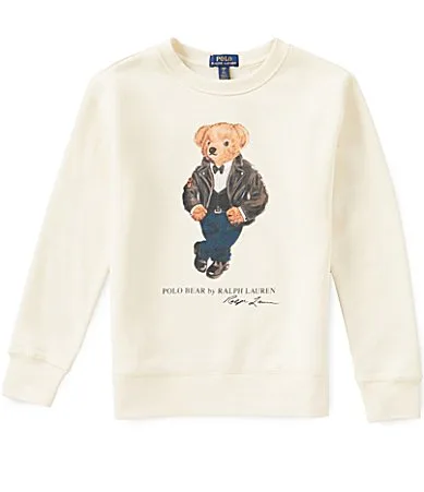 Long Sleeve Polo Bear Fleece Sweatshirt by Polo Ralph Lauren