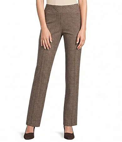 The PARK AVE Fit Jasper Plaid Stretch Straight Leg Pants