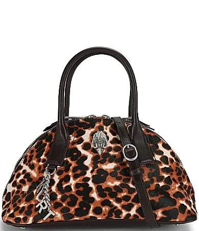 London Sloane Animal Print Bowling Shoulder Bag by Kurt Geiger