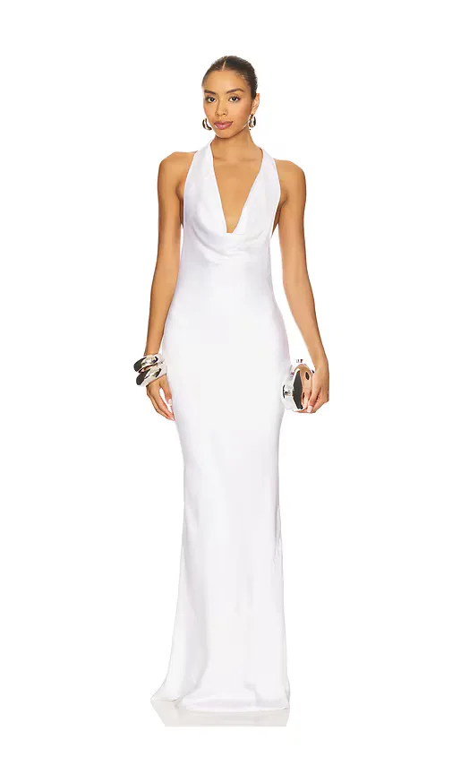 Halter Drape Bias Gown by Norma Kamali