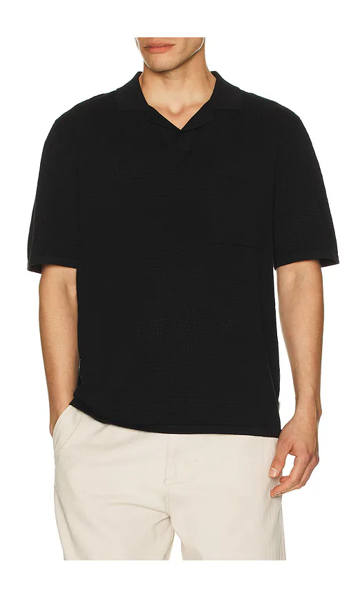 Textured Knit Johnny Polo by Rhythm
