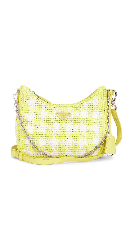 Prada Raffia Crochet Re-Edition 2005 Shoulder Bag by Fwrd Renew