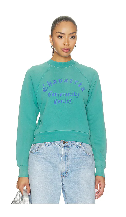 Community Center Shrunken Raglan Sweatshirt by Willy Chavarria