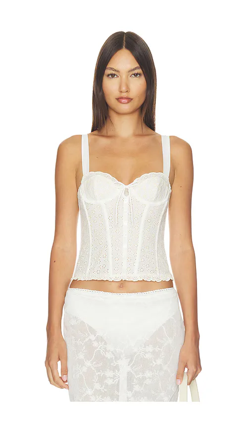 Eyelet Rose Bustier by For Love & Lemons