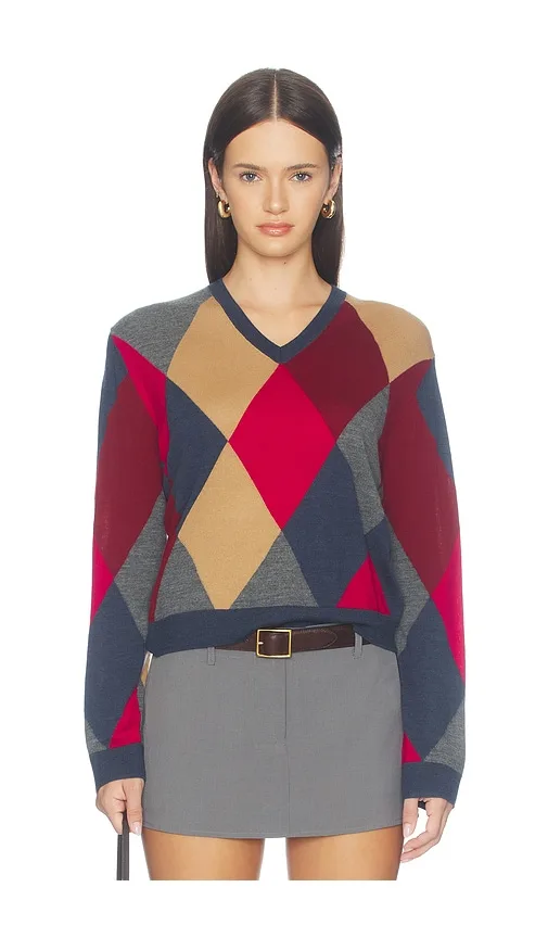 James Argyle Classic V Neck Pullover by Leset
