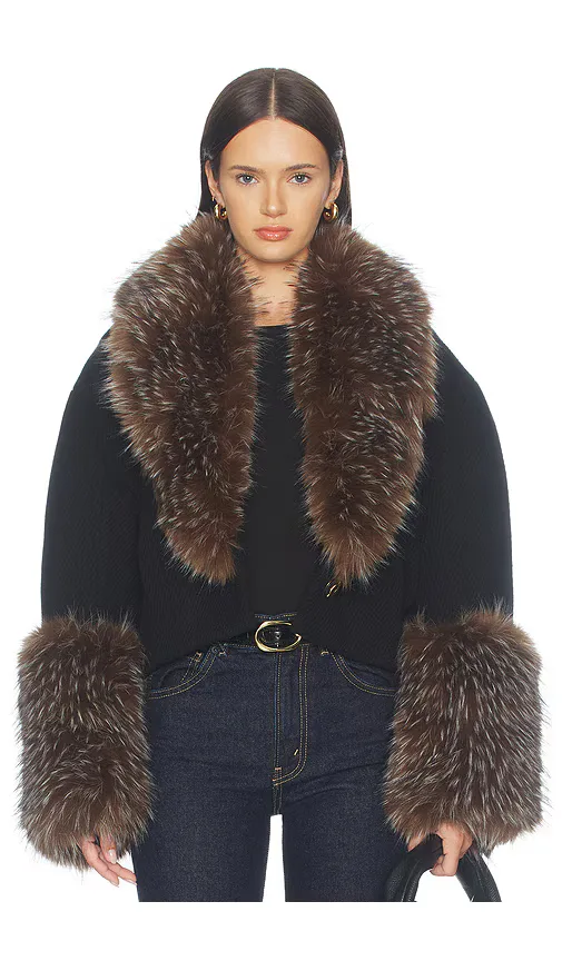 Valiant Faux Fur Collar Jacket by Zimmermann
